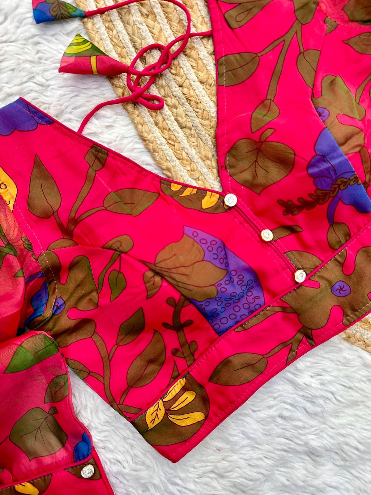 Kalamkari Organza Designer Blouse